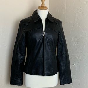 colebrook essentials leather coat